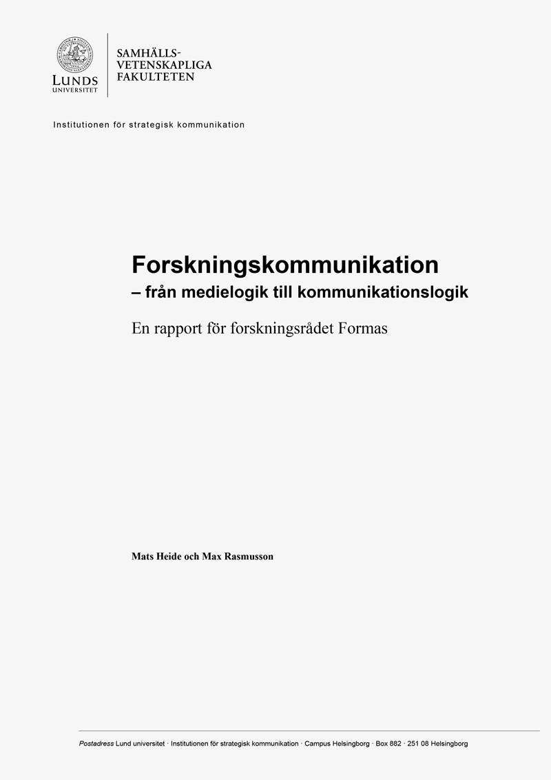 Omslag till Formas inspel (Öppna som PDF)